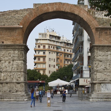 Greece, Thessaloniki, triumphal arch of Galerius