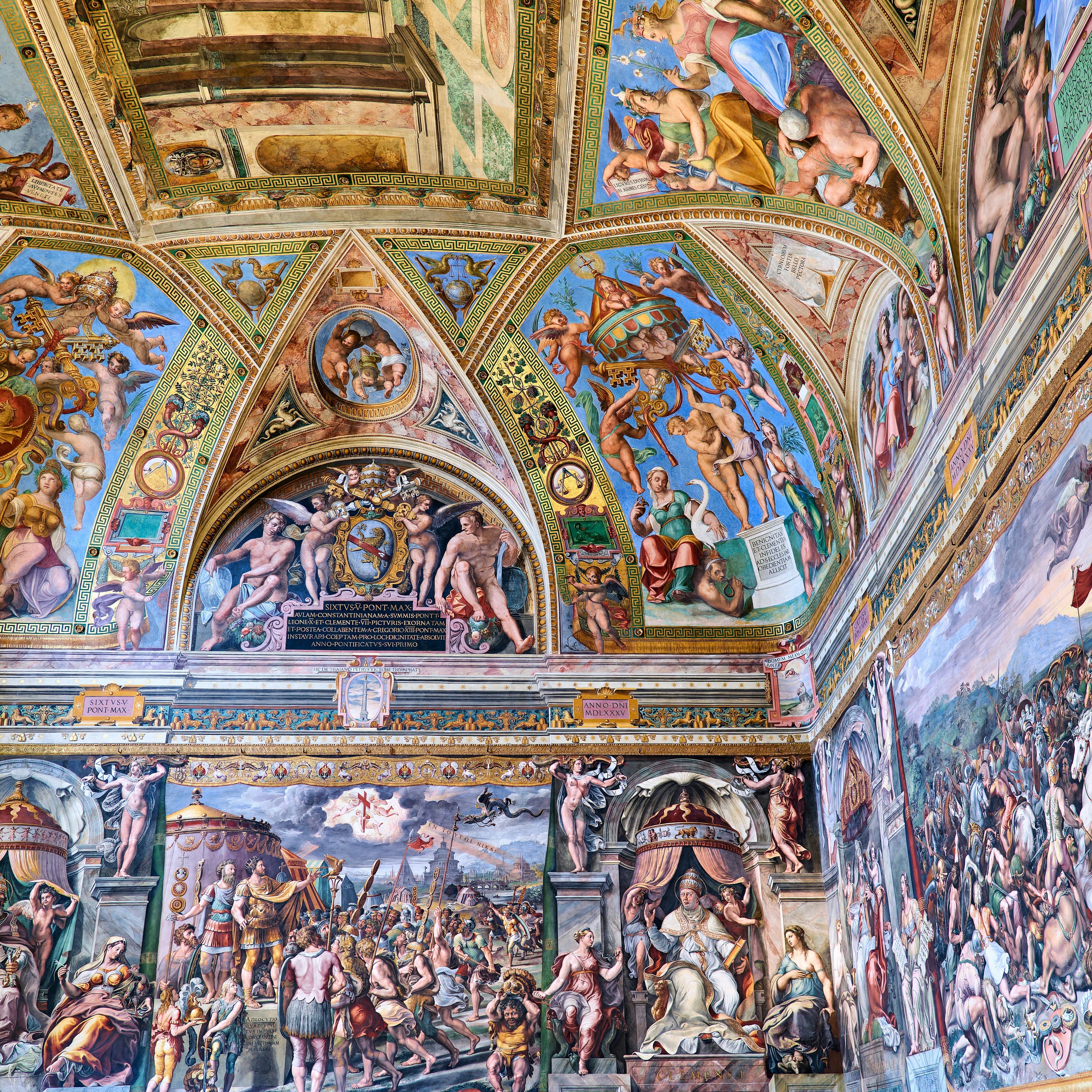 Rome Lazio Italy. The Vatican Museums in Vatican City. Raphael rooms frescoes