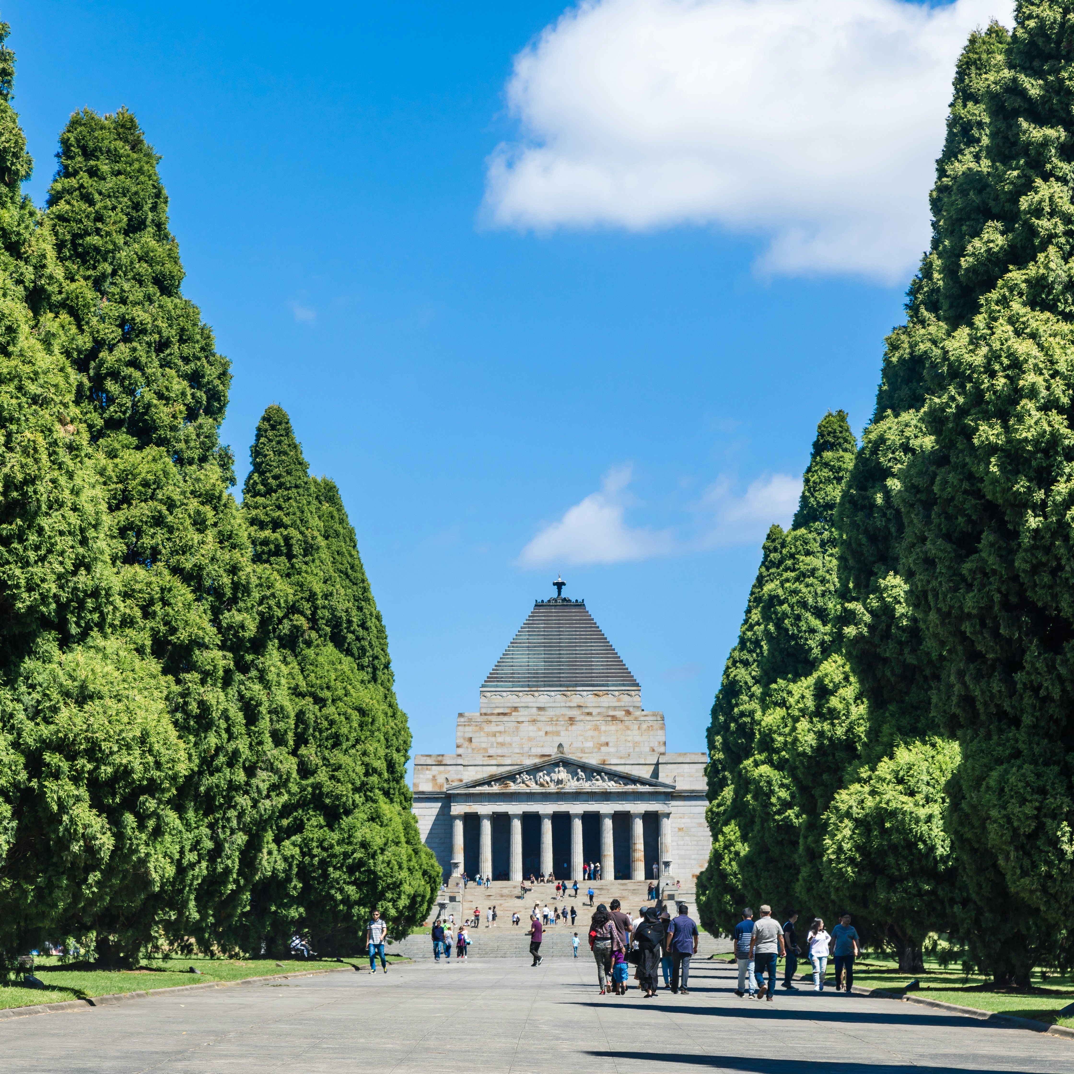 December 25, 2017: Shrine of Remembrance, now a memorial to all Australians who have served in war.
